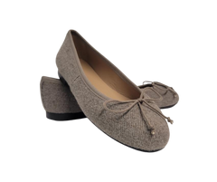 Papanatas 5631 Children's Taupe Corduroy Ballet Flat