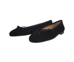 Papanatas 5631 Children's Black Suede Ballet Flat