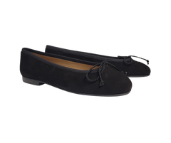 Papanatas 5631 Children's Black Suede Ballet Flat