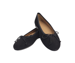 Papanatas 5631 Children's Black Suede Ballet Flat