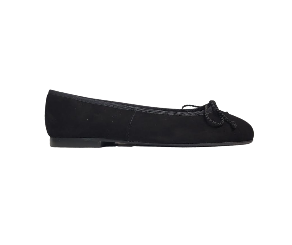 Papanatas 5631 Children's Black Suede Ballet Flat