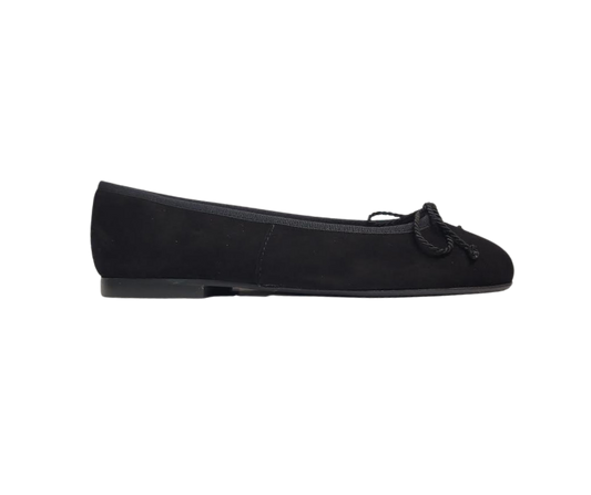 Papanatas 5631 Children's Black Suede Ballet Flat