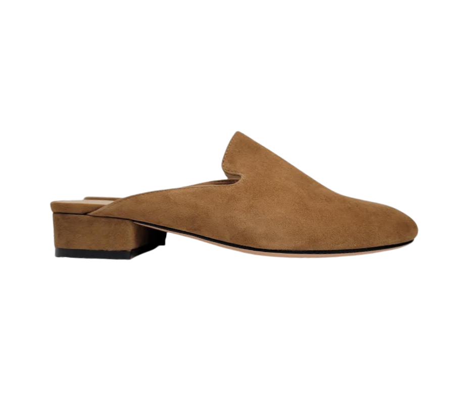 Viviamos Hunter Ladies Camel Suede Slipper