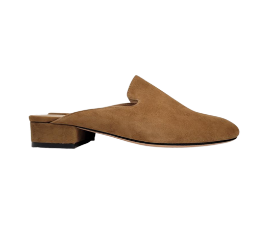 Viviamos Hunter Ladies Camel Suede Slipper