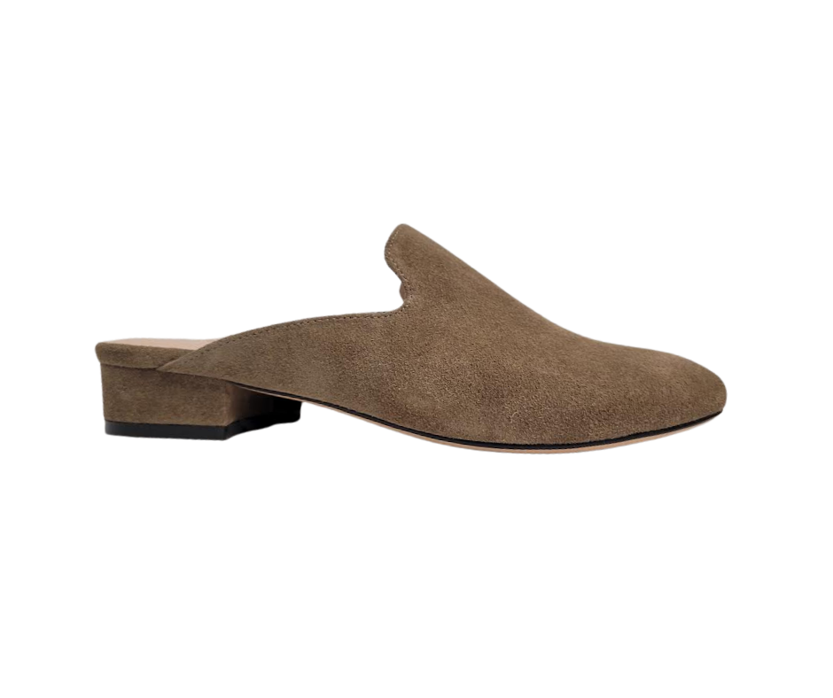 Viviamos Hunter Ladies Taupe Suede Slipper