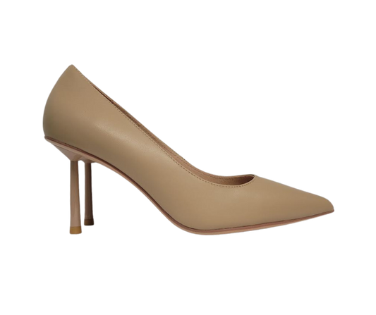 Viviamos Shine Ladies Nude Leather Heel