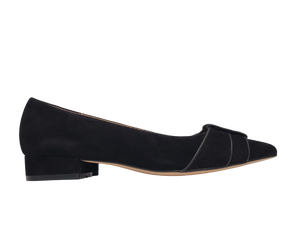 Viviamos Evie Ladies Black Suede Flat
