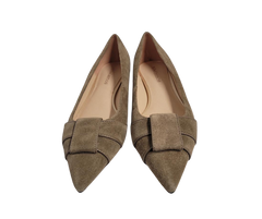 Viviamos Evie Ladies Taupe Suede Flat