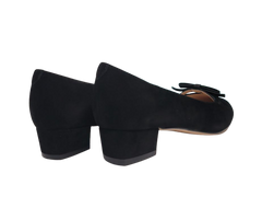 Viviamos Bliss Ladies Black Leather Low Heel
