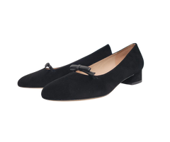 Viviamos Bliss Ladies Black Suede Low Heel