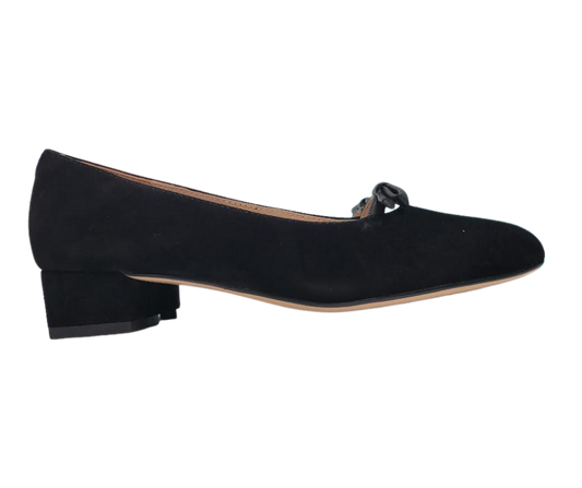 Viviamos Bliss Ladies Black Suede Low Heel