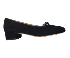 Viviamos Bliss Ladies Black Suede Low Heel
