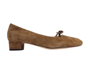 Viviamos Bliss Ladies Camel Suede Low Heel