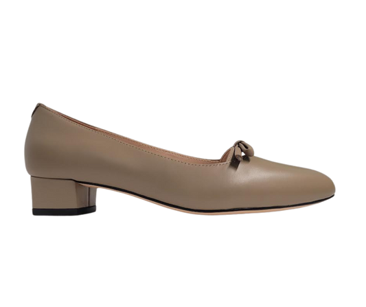 Viviamos Bliss Ladies Taupe Leather Low Heel