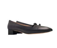 Viviamos Bliss Ladies Black Leather Low Heel