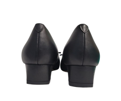 Viviamos Bliss Ladies Black Leather Low Heel