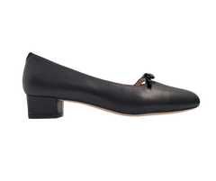 Viviamos Bliss Ladies Black Leather Low Heel