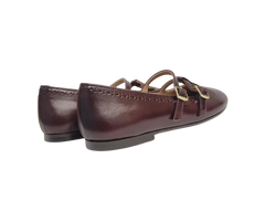 Papanatas 42066 Burgundy Double T-Strap