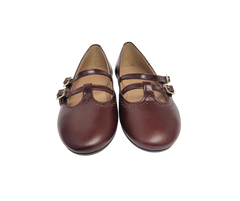 Papanatas 42066 Burgundy Double T-Strap