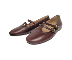 Papanatas 42066 Burgundy Double T-Strap