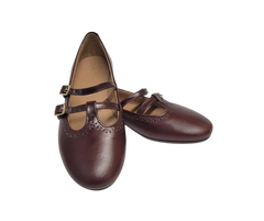 Papanatas 42066 Burgundy Double T-Strap