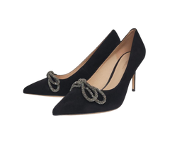 Viviamos Zest Ladies Black Suede Heel
