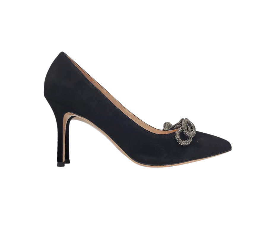Viviamos Zest Ladies Black Suede Heel