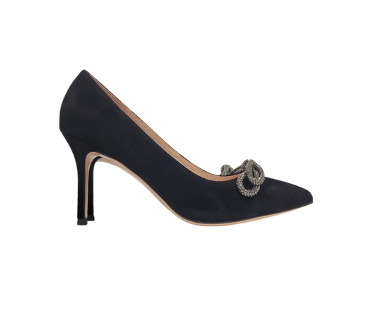Viviamos Zest Ladies Black Suede Heel