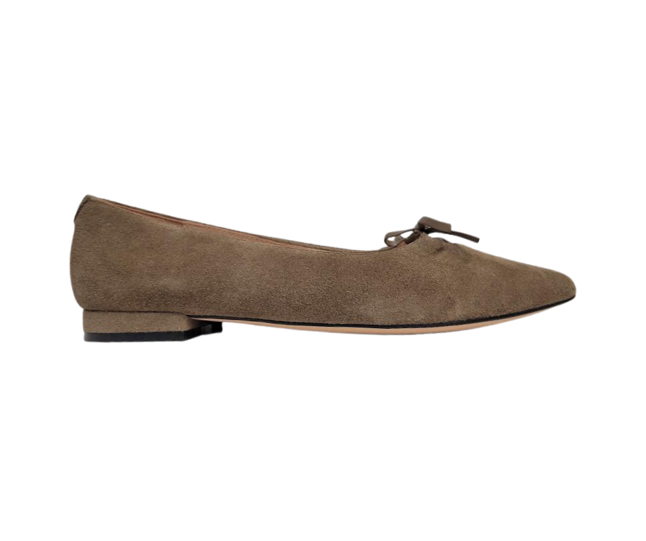 Viviamos Teddi Taupe Suede Dress Shoe
