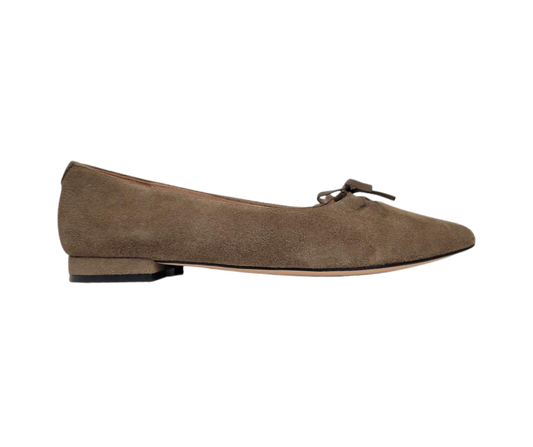 Viviamos Teddi Taupe Suede Dress Shoe