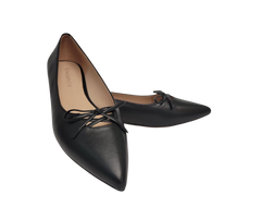 Viviamos Teddi Black Leather Dress Shoe