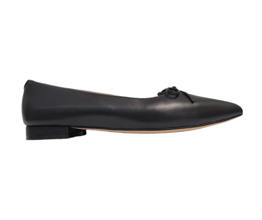 Viviamos Teddi Black Leather Dress Shoe