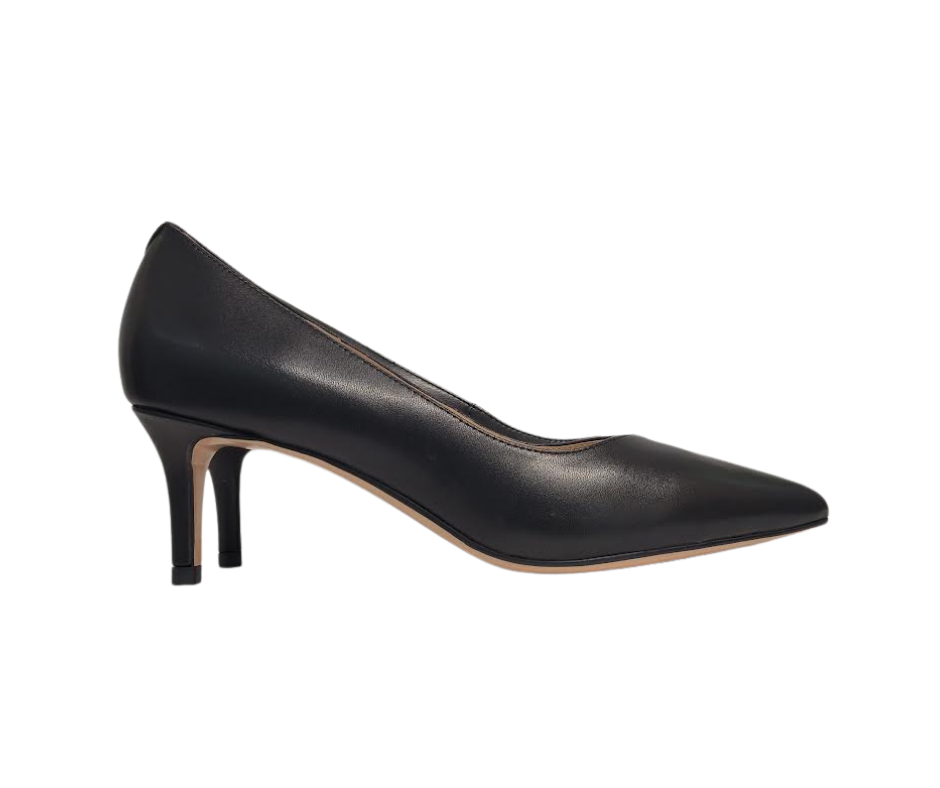 Viviamos Cassie Ladies Black Leather Heel