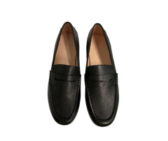 Viviamos Sammy Black Grain Leather Flat