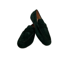 Viviamos Sammy Dark Green Suede Flat