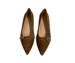 Viviamos Karlee Ladies Camel Suede Flat