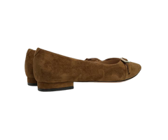 Viviamos Karlee Ladies Camel Suede Flat