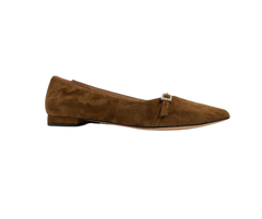 Viviamos Karlee Ladies Camel Suede Flat