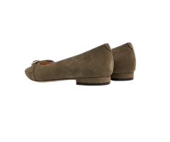 Viviamos Karlee Ladies Taupe Suede Flat