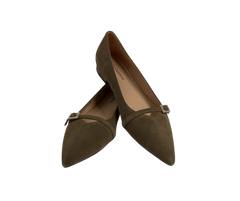Viviamos Karlee Ladies Taupe Suede Flat