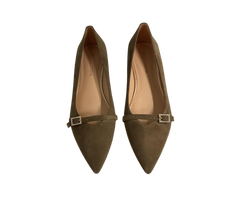 Viviamos Karlee Ladies Taupe Suede Flat