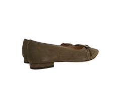 Viviamos Karlee Ladies Taupe Suede Flat