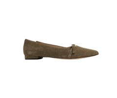 Viviamos Karlee Ladies Taupe Suede Flat