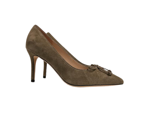 Viviamos Melanie Ladies Taupe Suede Heel