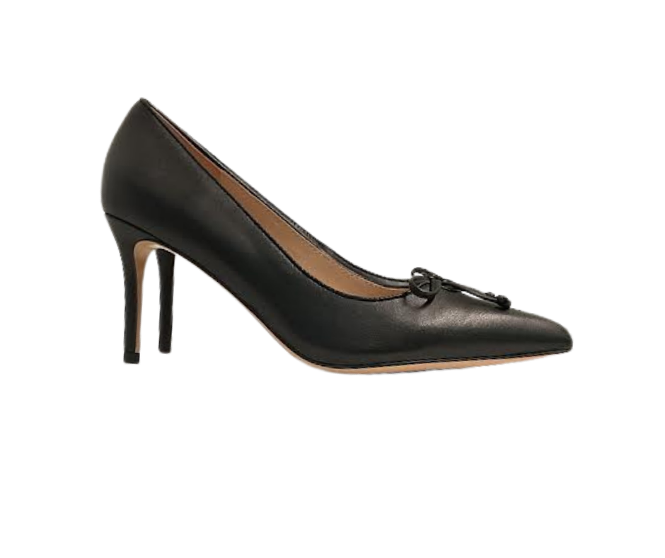 Viviamos Melanie Ladies Black Leather Heel