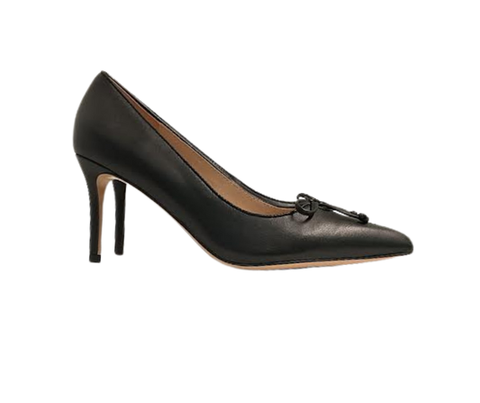 Viviamos Melanie Ladies Black Leather Heel