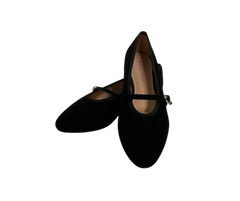 Viviamos Shirley Ladies Black Suede Flat