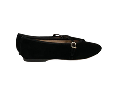 Viviamos Shirley Ladies Black Suede Flat