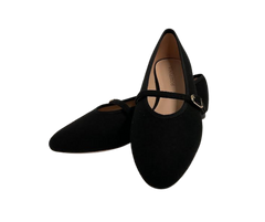 Viviamos Shirley Black Flannel Flat