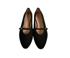Viviamos Shirley Black Flannel Flat